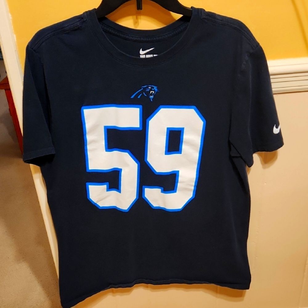 Nike NFL Carolina Panthers Luke Kuechly #59 T-Shirt Men's L Women's XL